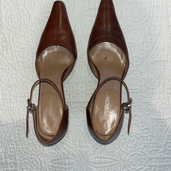 Worthington Shoes - Worthington Jenny Brown Leather Heels-Sz 8.5M